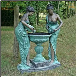 鑄銅關(guān)公 西方少女景觀銅雕塑