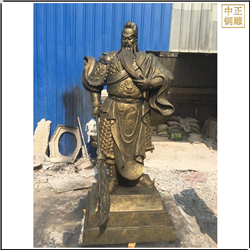 鑄銅關(guān)公 大型關(guān)公持刀銅雕