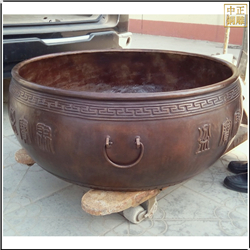 鑄銅關(guān)公 室外大型銅缸擺件