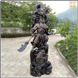 鑄銅關(guān)公 戶外關(guān)公像雕塑