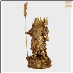 鑄銅關(guān)公 戶外九龍關(guān)公雕塑