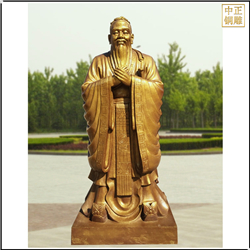 室外鑄銅孔子雕塑 室外鑄銅孔子雕塑