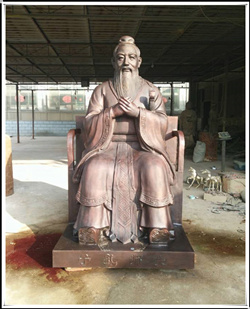 雙手交叉鑄銅孔子雕塑 雙手交叉鑄銅孔子雕塑