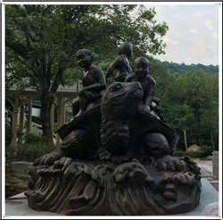 小孩烏龜景觀小品 小孩烏龜景觀小品